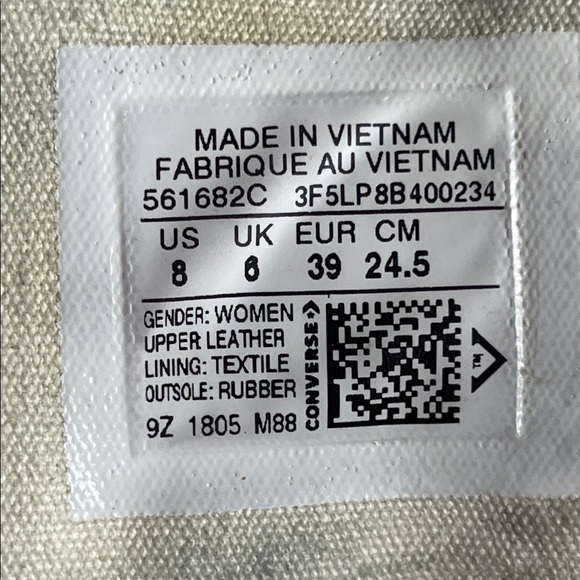 Converse CTAS Black leather High-Tops with silver stud detail size - Picture 7 of 12